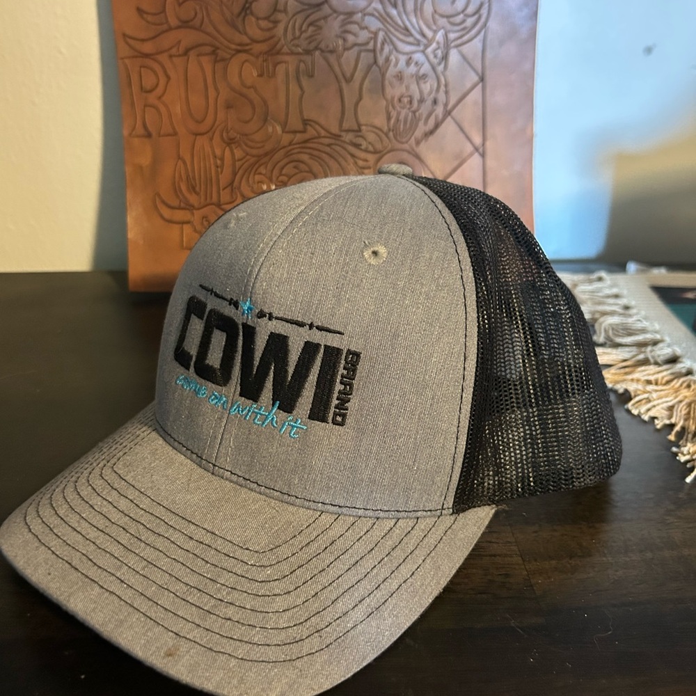 Gray and Black COWI Cap